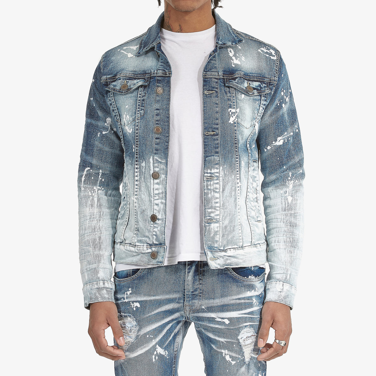 BLEACHED BLUE DENIM JACKET