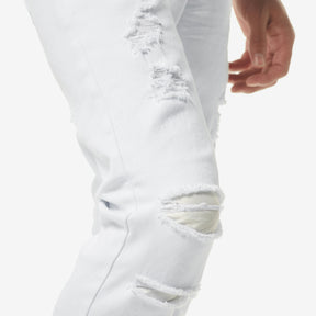 WHITE PANTS WITH RIPS - Copper Rivet
