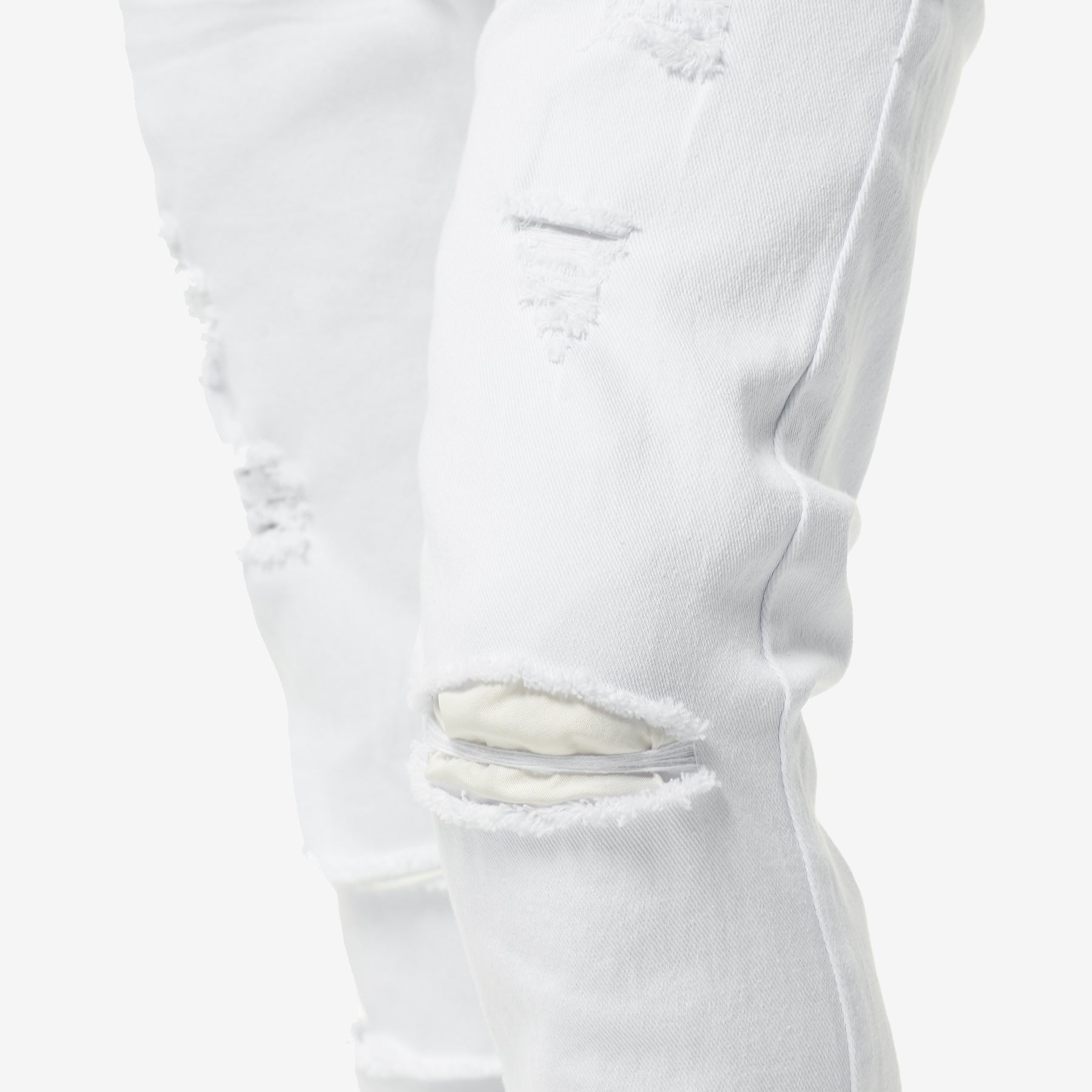 WHITE PANTS WITH RIPS - Copper Rivet