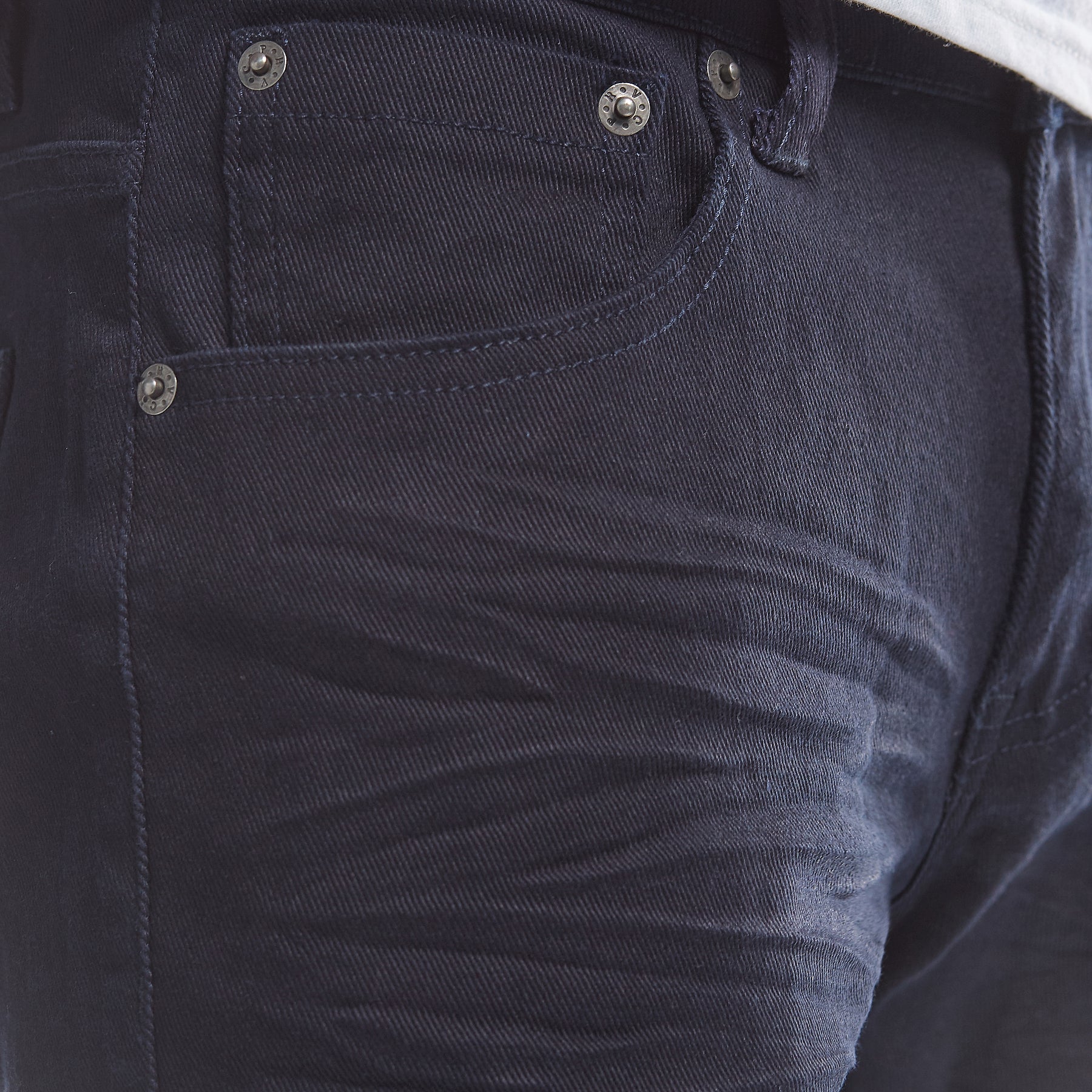 NAVY PANTS WITH RIPS - Copper Rivet