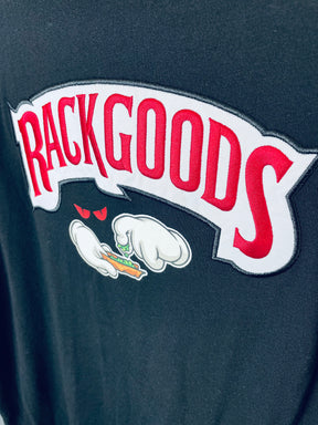 BLACK "RACKGOODS" T-SHIRT